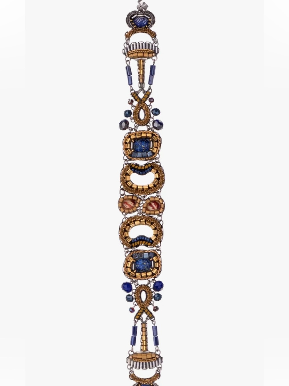 Ayala Bar Beaded Blue and Gold Bracelet